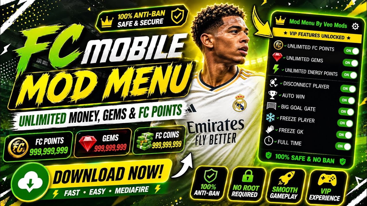 Fc Mobile 26 Mod Menu v27.0.04 | Unlimited Money | Fc Mobile Mod Apk | FC Mobile Mod Menu