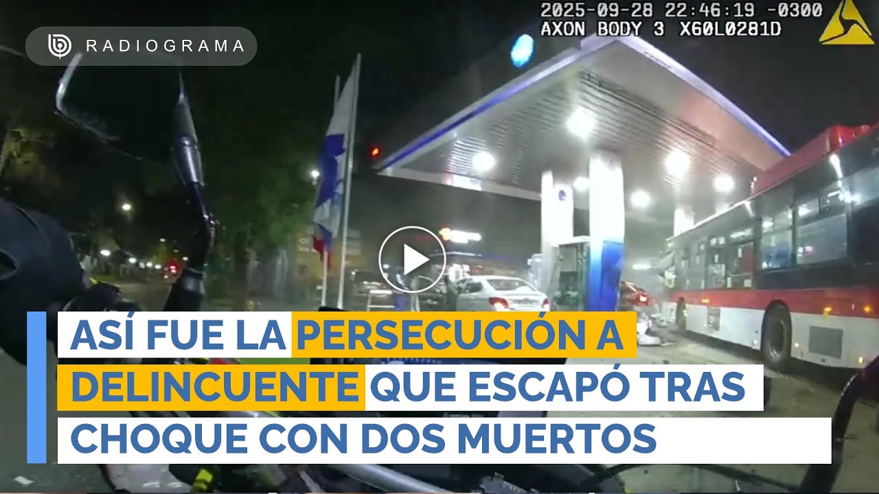 Así fue la persecución a delincuente que escapó tras choque que dejó dos muertos en Providencia