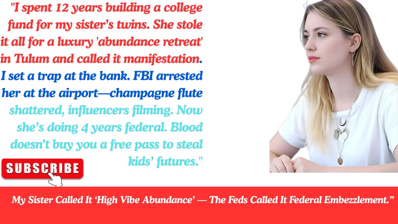 My Sister Called It ‘High Vibe Abundance’ — The Feds Called It Federal Embezzlement.”#forrevenge