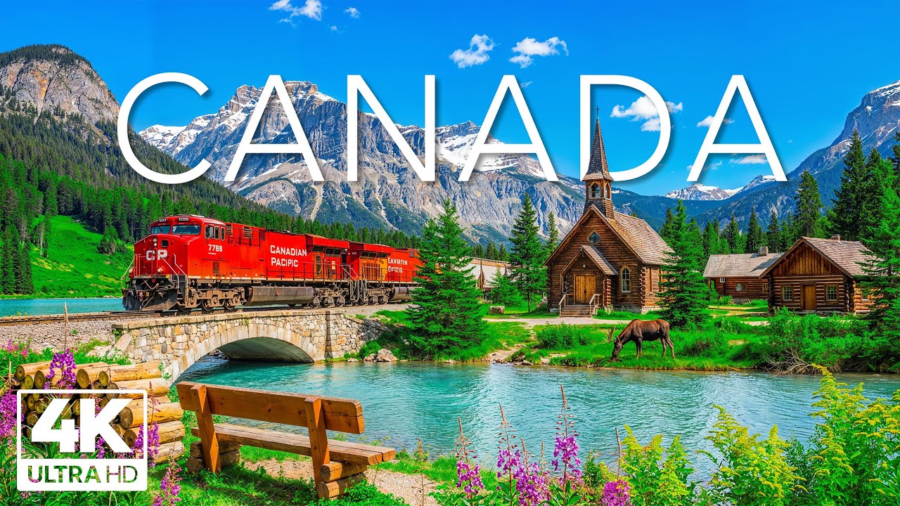 Canada 4K | Mountains, Still Waters & Wide Skies | Calm Moving Between Forest and Stone