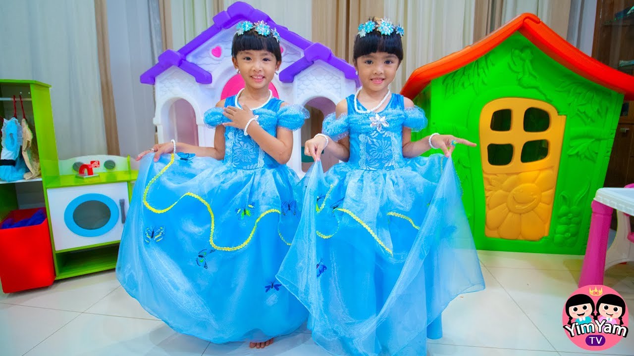 หนูยิ้มหนูแย้ม | ซินเดอเรลล่ากับแม่เลี้ยงใจร้าย Cinderella Kids Role Play
