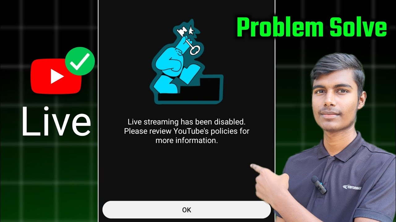 🤔Live streaming has been disabled. Please review YouTube's policies for more information