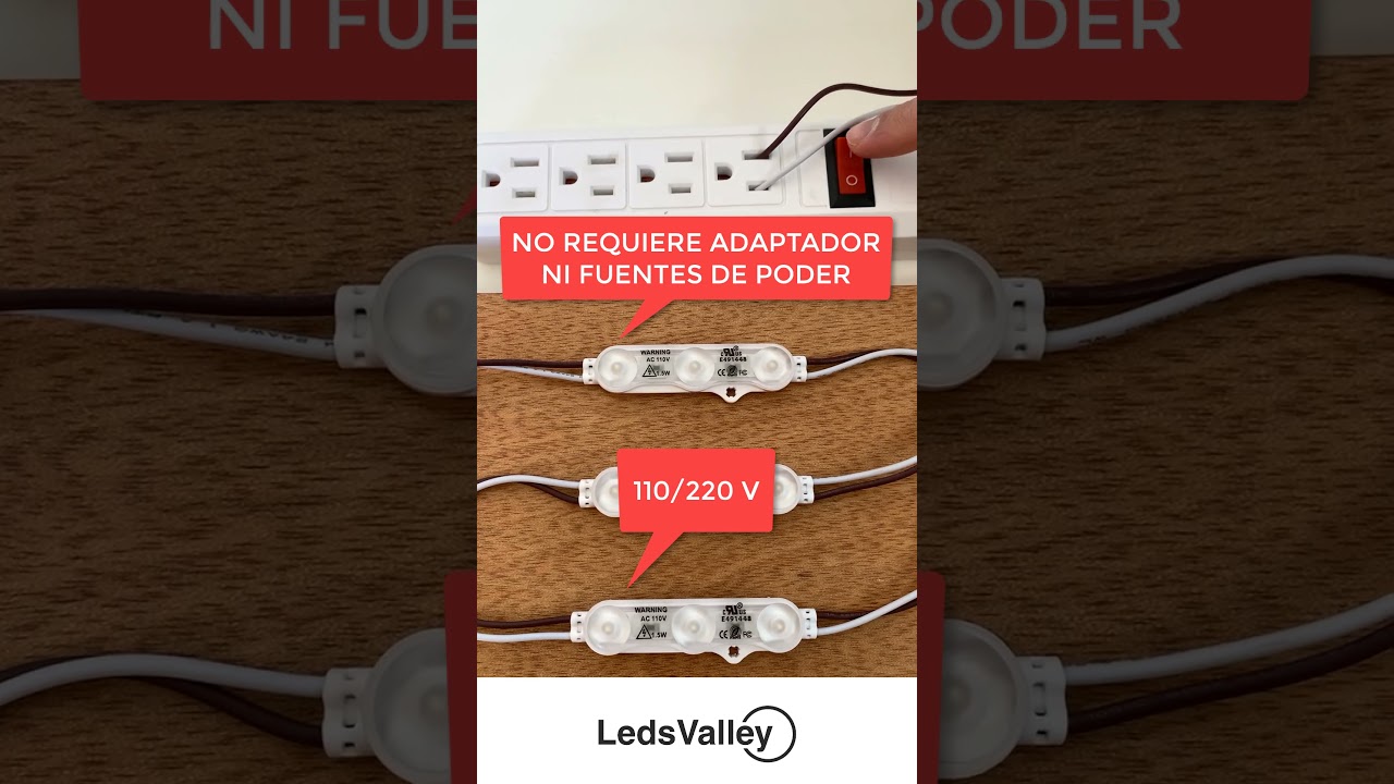 Leds M&oacute;dulos 110 V Corriente Alterna, Caja 100 m&oacute;dulos / 300 leds