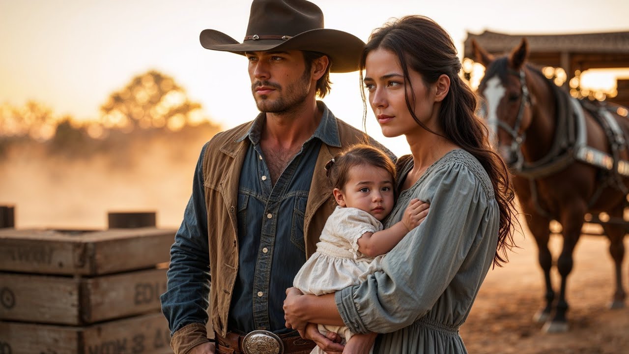She Was Sold With A Baby In Her Arms, The Cowboy Said “I’ll Be Father And Husband Both”