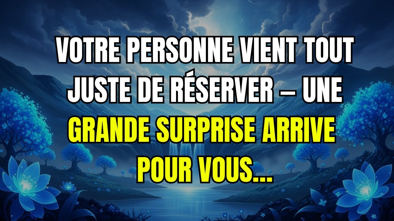 Votre personne vient tout juste de réserver — une grande surprise arrive pour vous… Anges