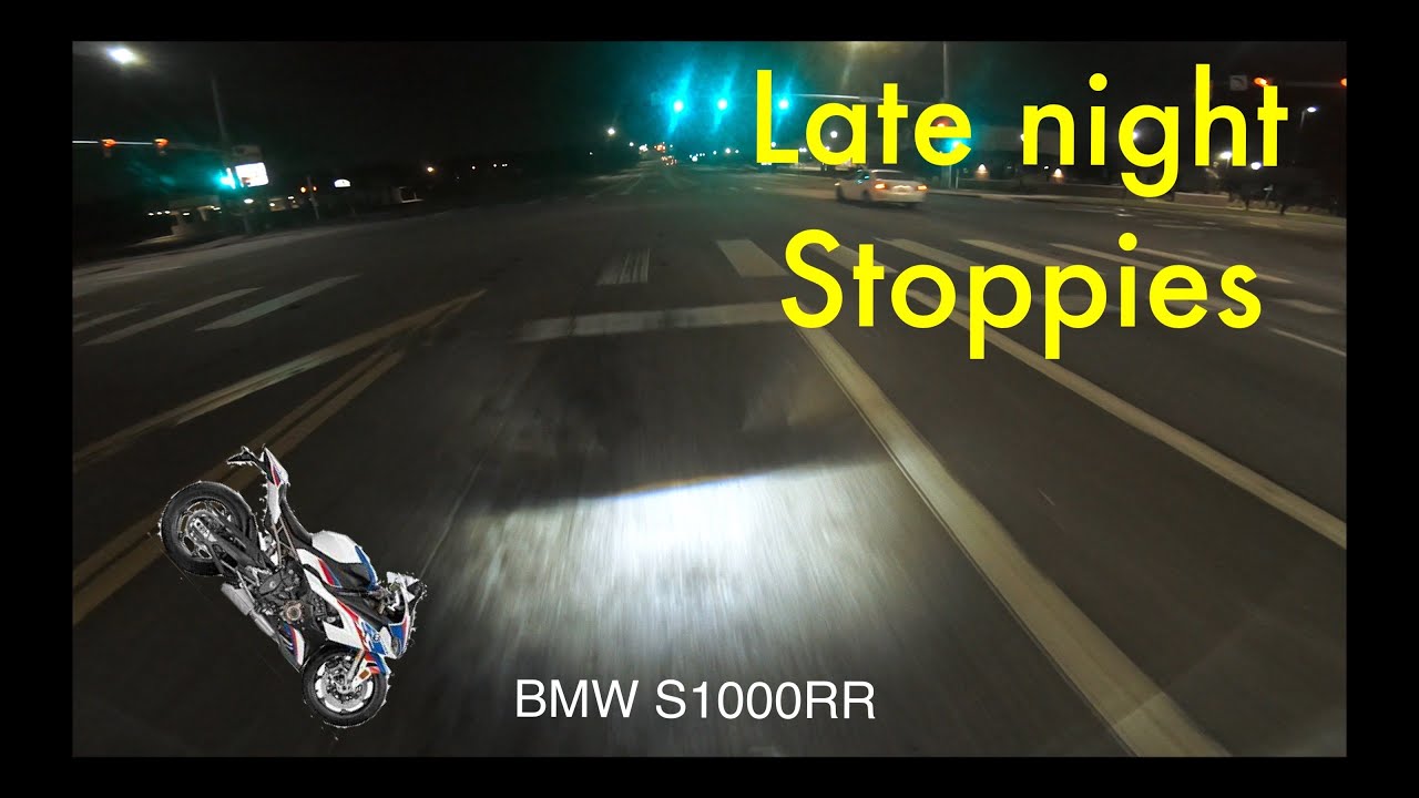 Late night stoppies on my BMW S1000RR