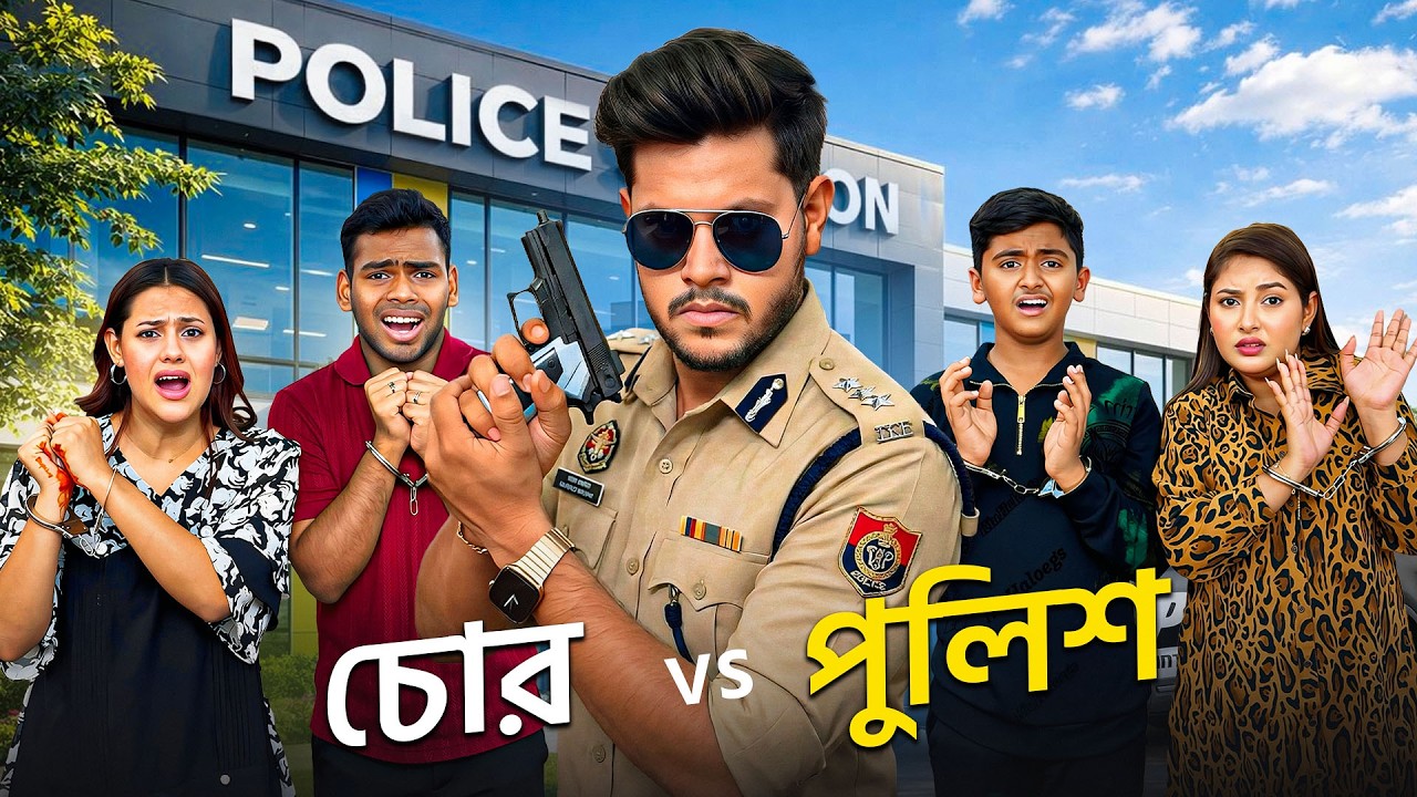 চোর–পুলিশের মজার খেলা 🚨 | Handcuffed For 24 Hours Challenge 👮| Rakib Hossain