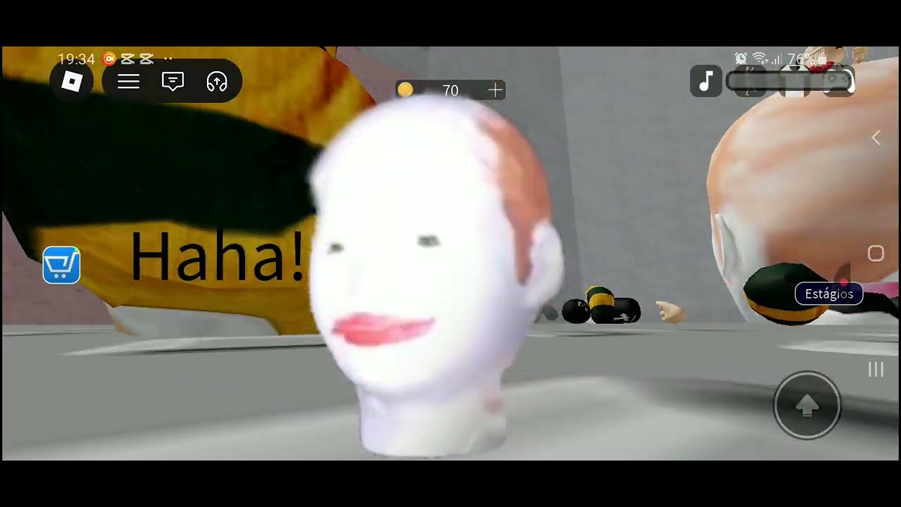 Jogando o jogo da cabeça andando