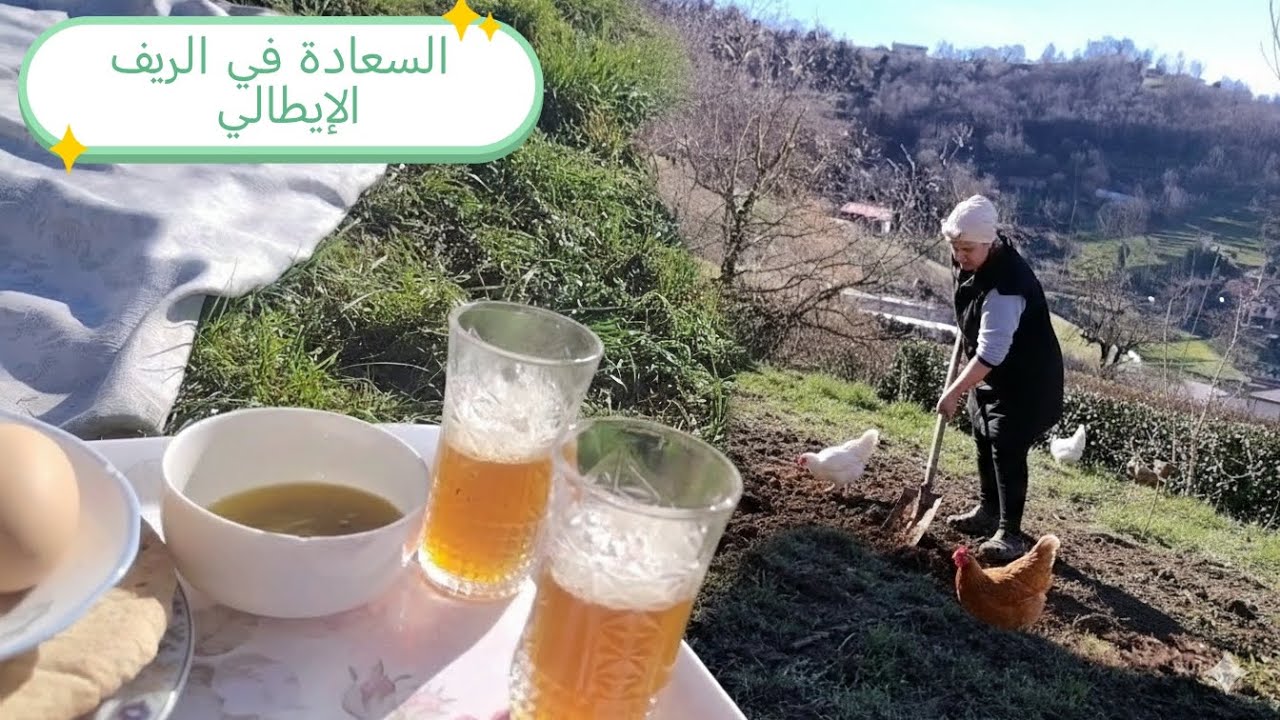 روتين مغربية في ريف إيطاليا: فطور بلدي في قلب الطبيعة وشقاء العمل في الأرض شكون قال الغربة ساهلة؟ 🇮🇹