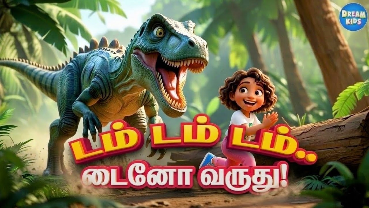டம் டம் டம்&hellip; டைனோ வருது! | Dino World Tamil Kids Song | Dinosaur Song Tamil