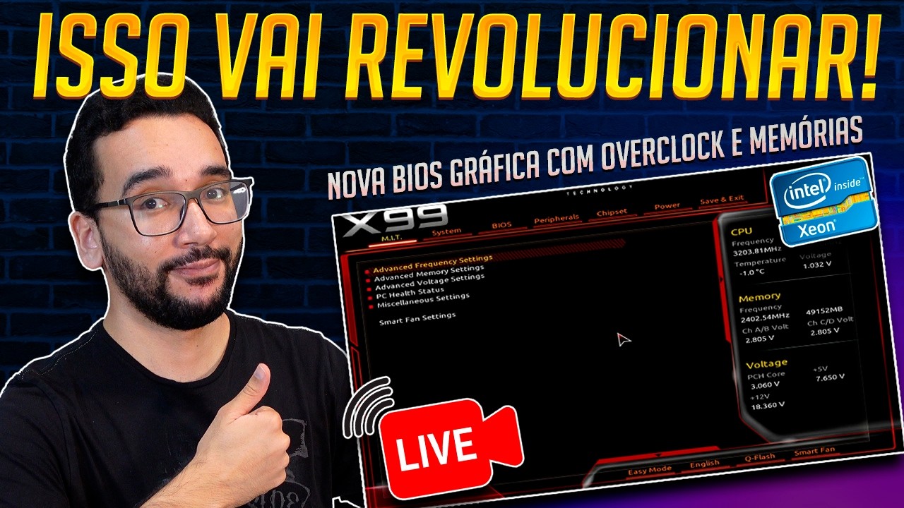 AO VIVO! Agora vai! Uma NOVA MODIFICAÇÃO pra XEON vai MUDAR TUDO! Bios GRÁFICA feat @jwagnervaz