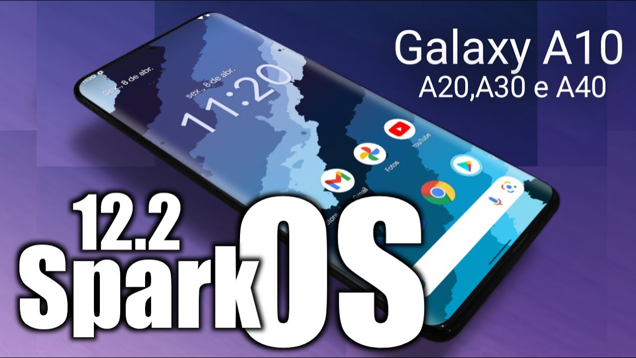 SAIU !!! ROM SparkOS 12.2 Galaxy A10 64Bts,A20,A20e,A30 E A40 | Review e Instalação