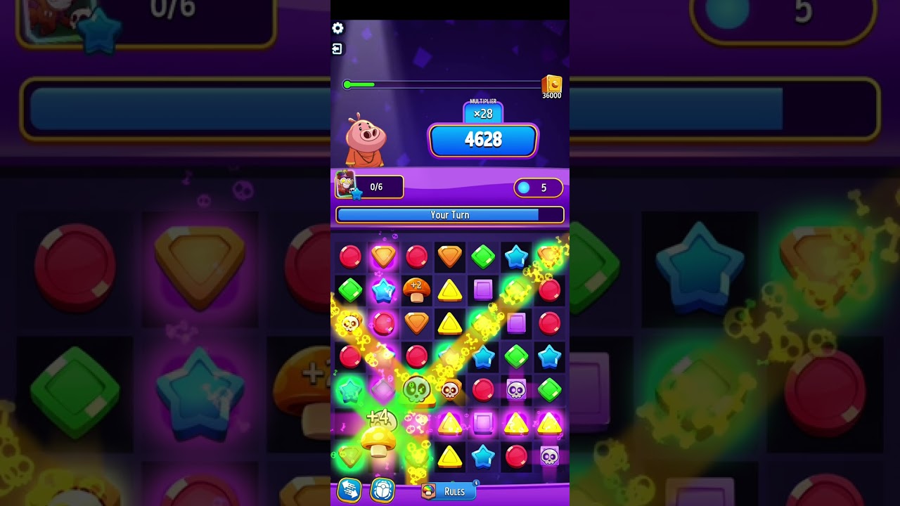 solo challenge perfect heist 12 moves mighty mushrooms booster cost 1 less to active / match master