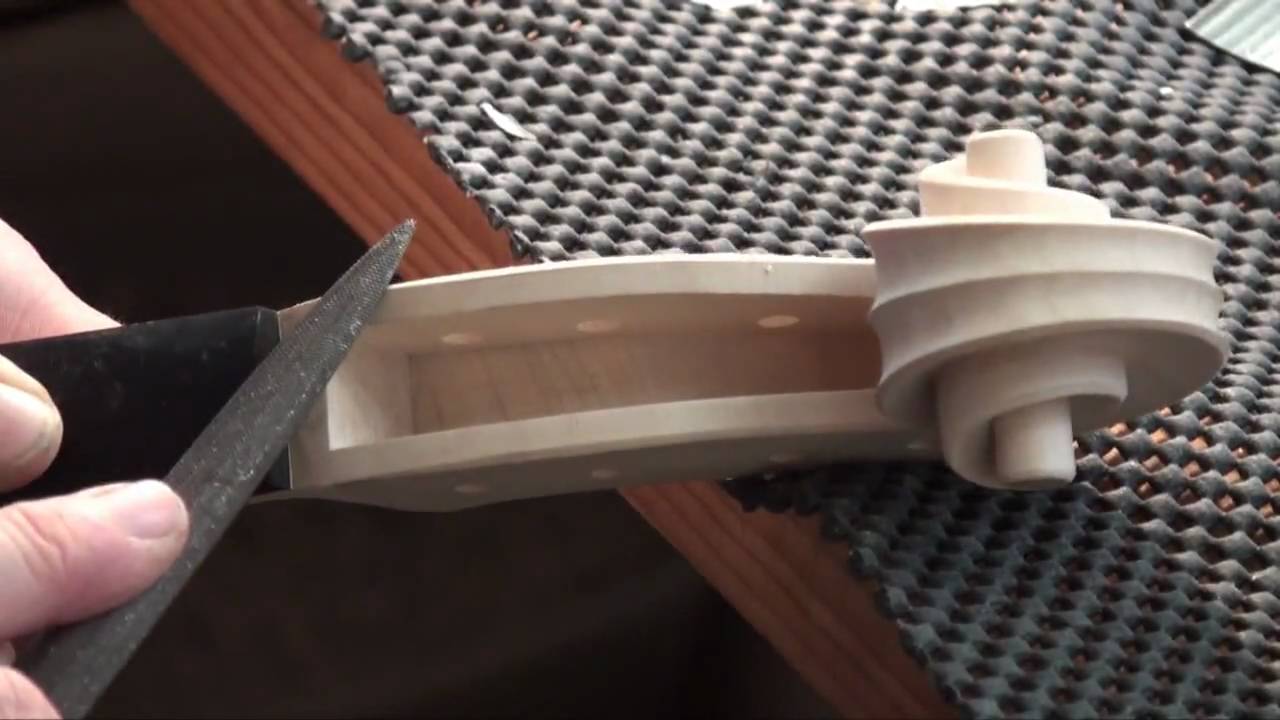 Carving the scroll ...