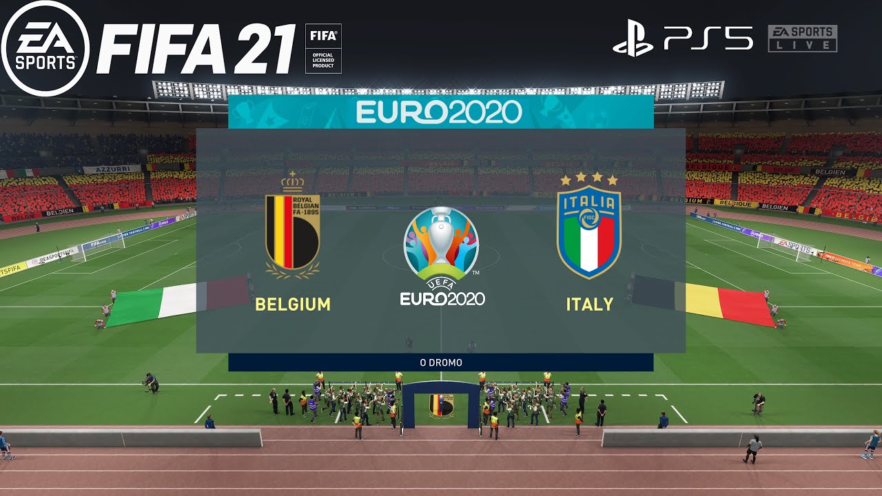 FIFA 21 PS5 | Belgium Vs Italy | EURO 2020 | Quarter Final |  02 July 2021