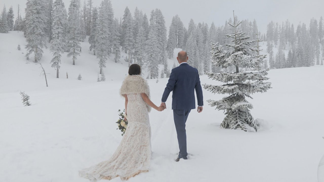 Snowy Elopement On Mount Shasta | Lina & David | Adventure Wedding Films
