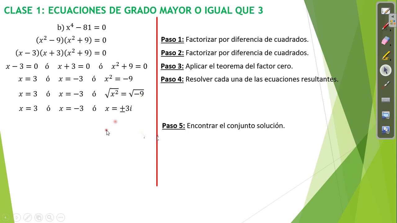 Resolución de Ecuaciones de Grado Mayor o Igual que 3