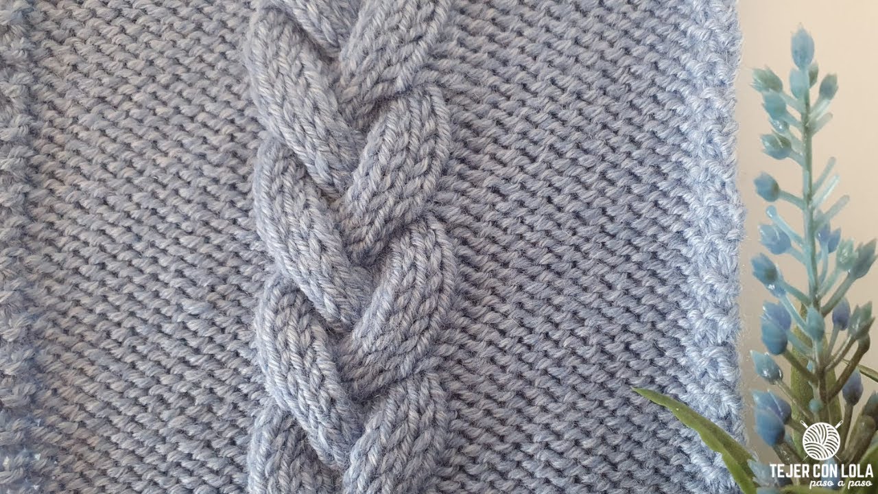 INCREÍBLE TRENZA DOBLE😍 NO CREERÁS LO FÁCIL Y BONITO que puedes tejer este PUNTO A DOS AGUJAS!