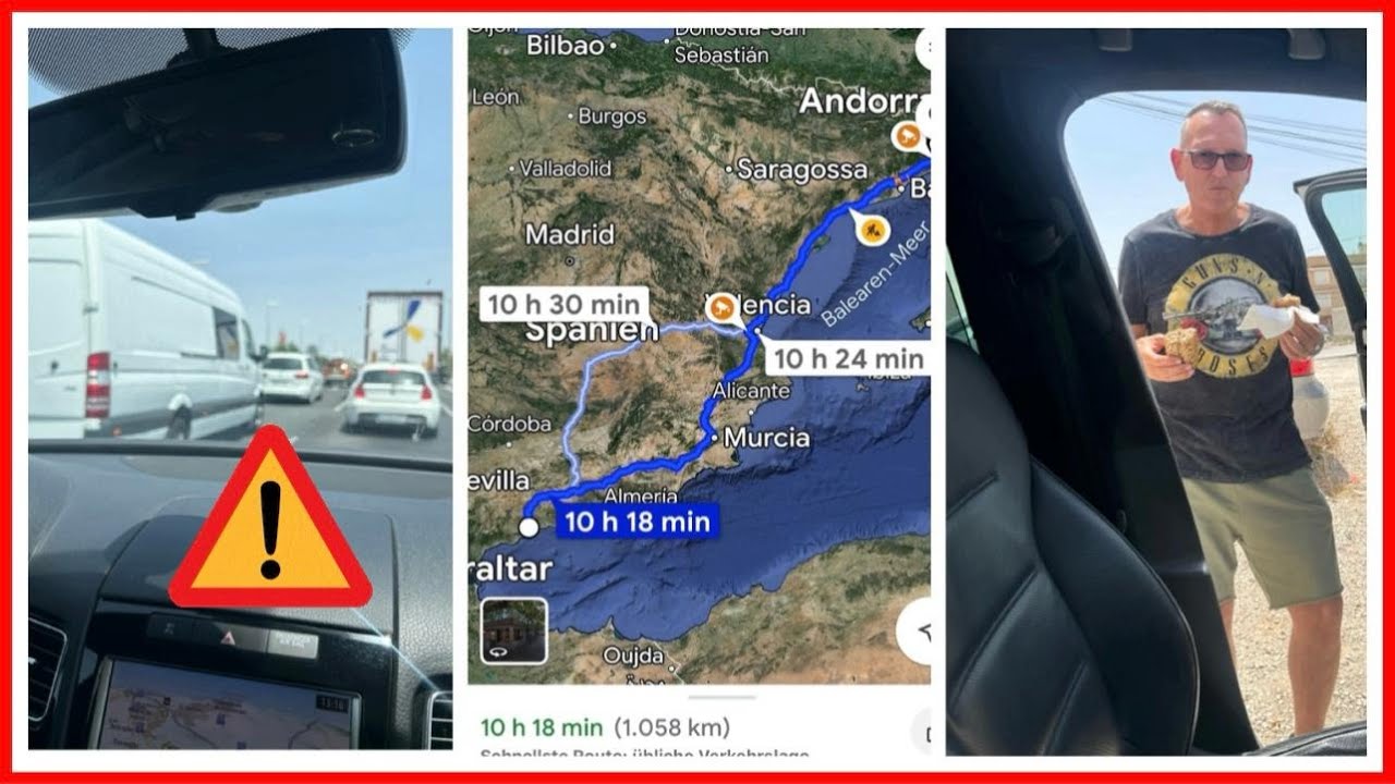 TAG 1 unserer  3- tägigen Fahrt 🚘 von Südspanien 🇪🇸 nach Deutschland 🇩🇪