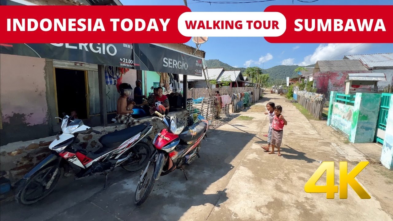 🇲🇨 SUMBAWA INDONESIA TODAY [4K] Full Walking Tour Indonesia SUMBAWA Island | Travel Vlog 2023