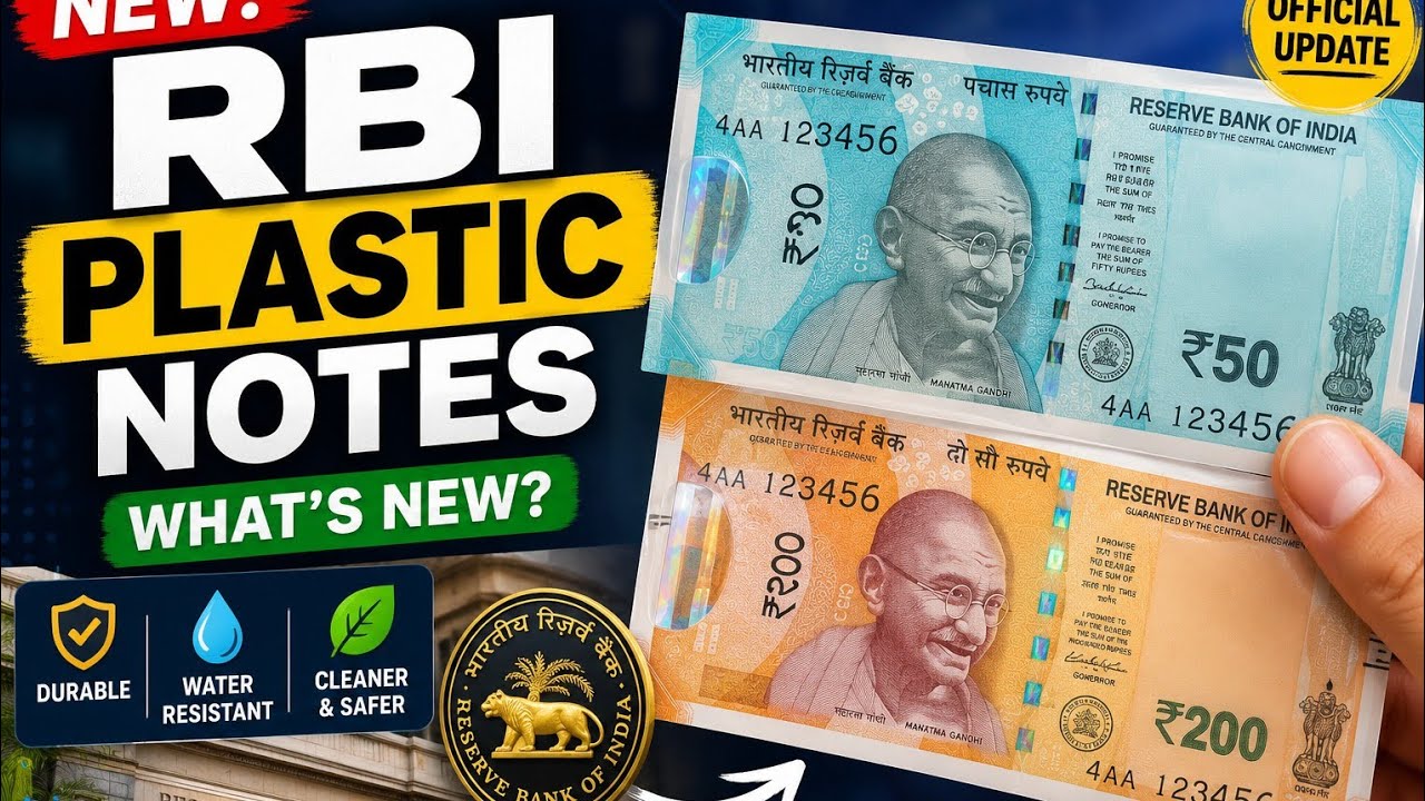 RBI Plastic Notes Update 2026 | ₹50, ₹200, ₹500 Plastic Currency Coming? Full Details in Hindi