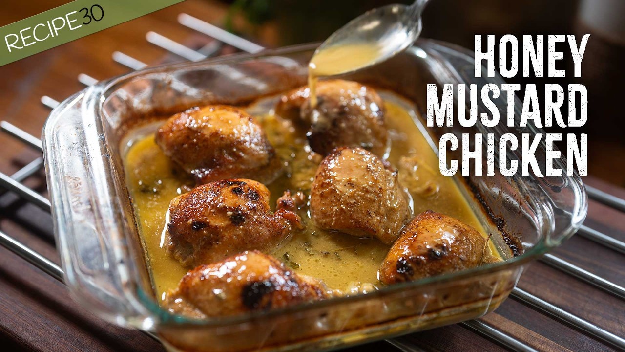 Honey Mustard Chicken Thighs - Melt in your Mouth!