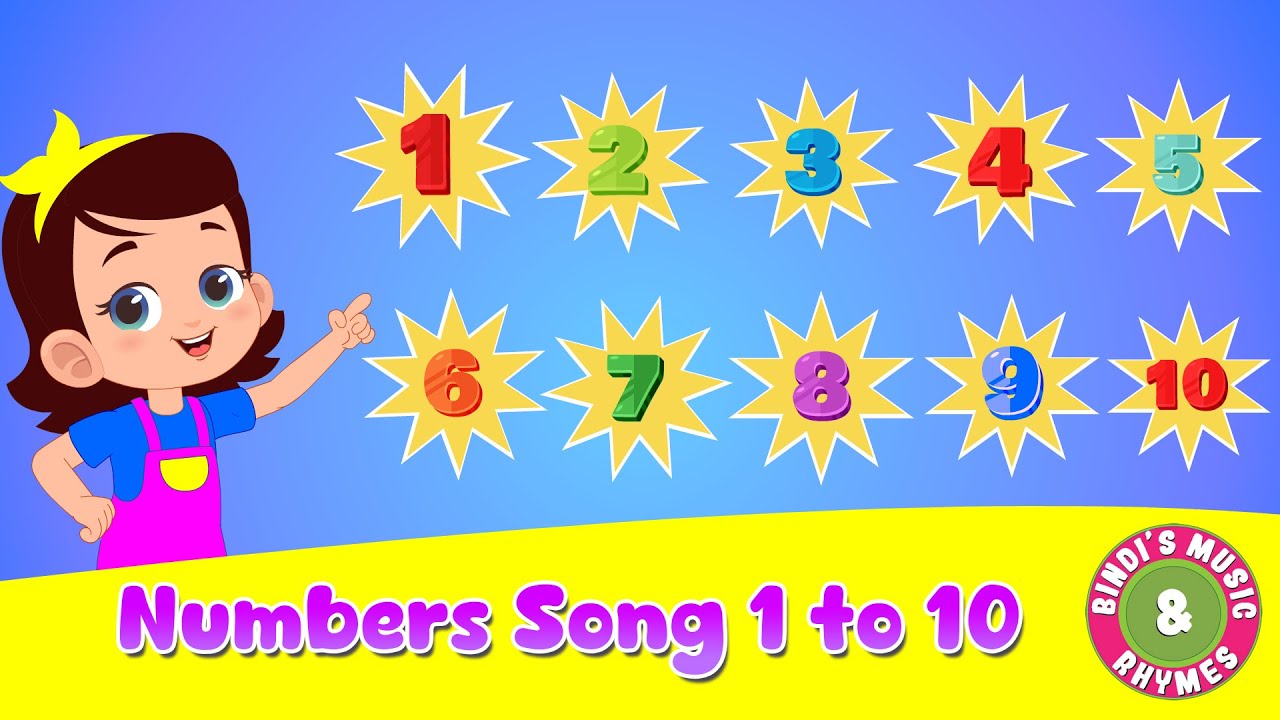 Numbers 1 to 10 | Counting | Lean Numbers | Educational rhymes | Bindi's Music & Rhymes