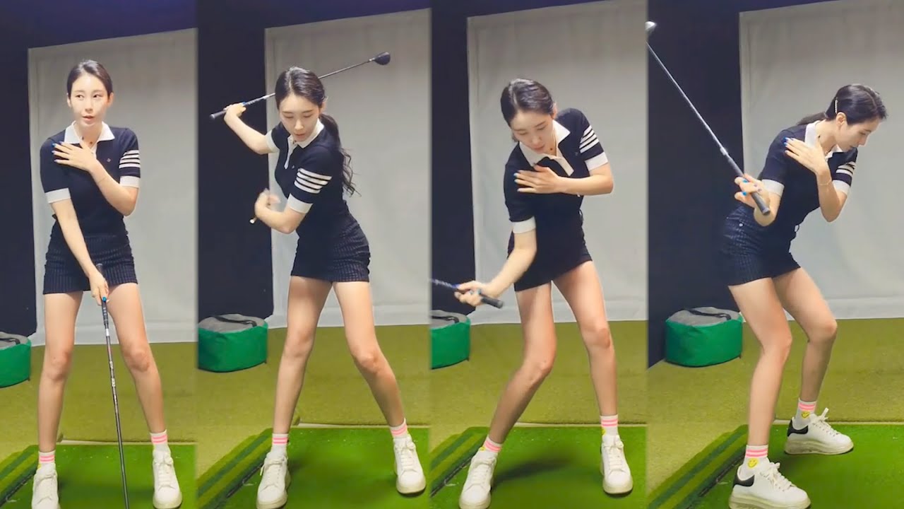 볼이 있는 지면에 클럽이 닿이는걸 무서워 하는 분들을 위한 골프레슨! KLPGA 프로 허은지 여신의 골프레슨과 골프스윙!