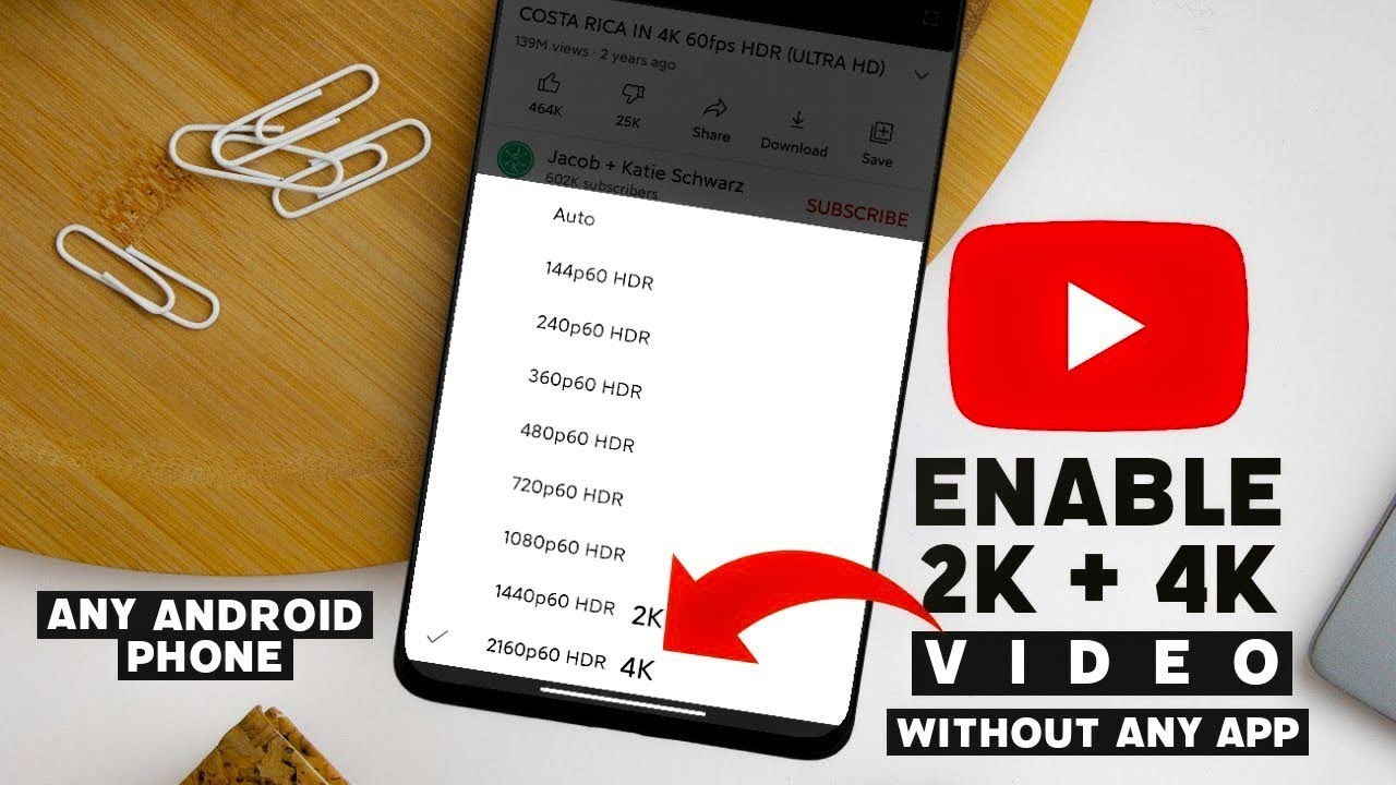 Official Method To Enable 4K Video In YouTube || All Android Device Supported 2025