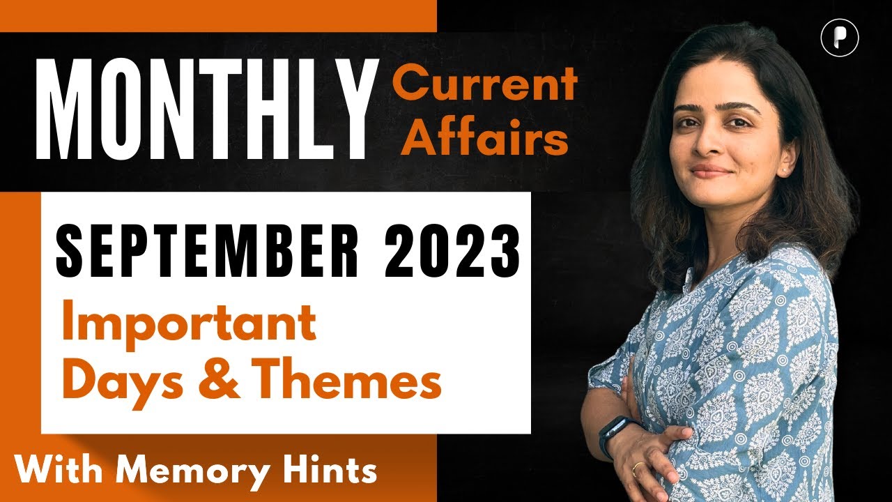 September 2023 Important Days & Theme | Monthly Current Affairs 2023 | With Mnemonics