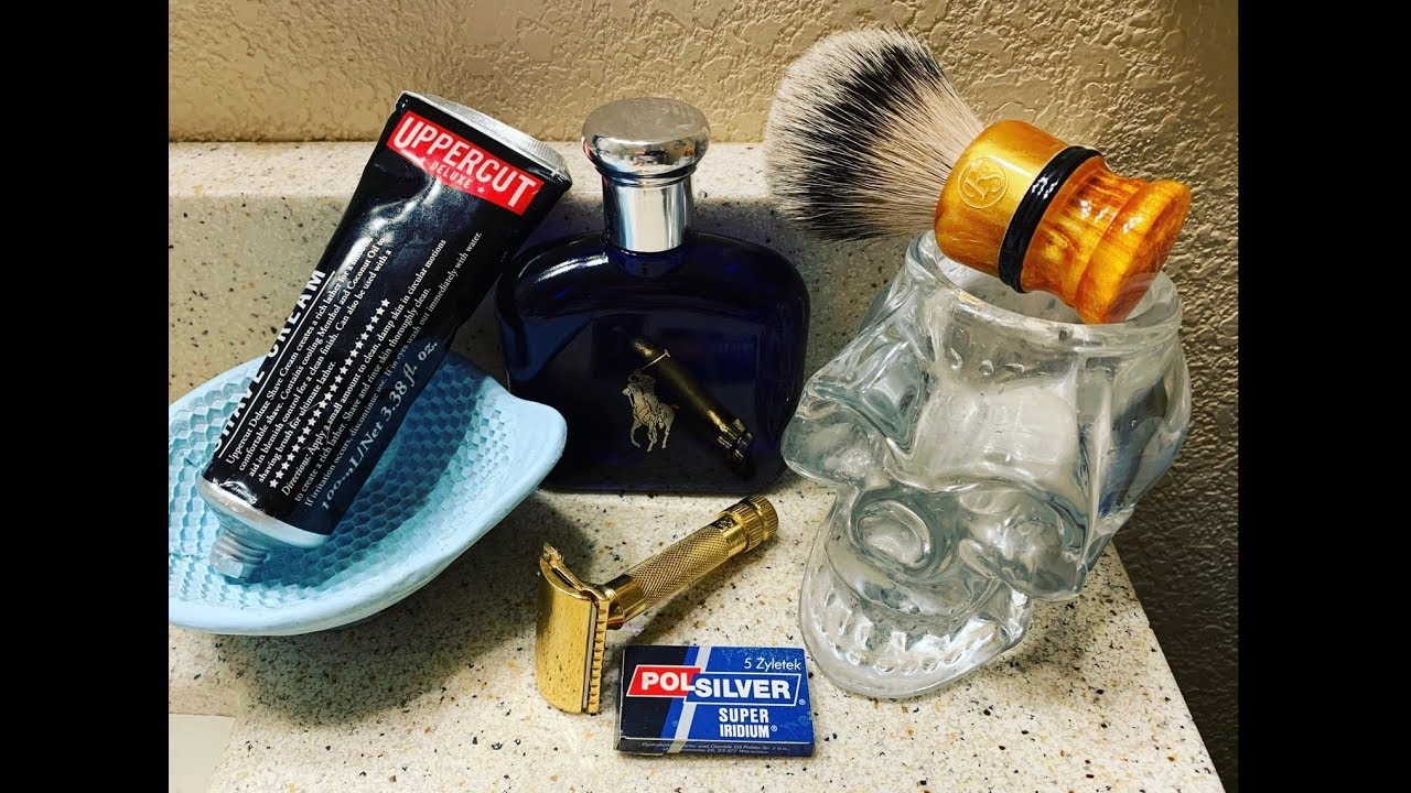 Frank Shaving Badger Brush & Uppercut Shaving Cream.