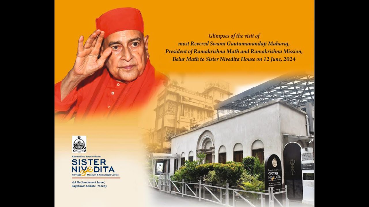 Visit of Revered Swami Gautamanandaji, President, Belur Math to Nivedita House on 12 June, 2024