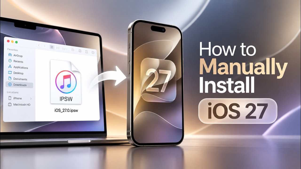 Как вручную установить iOS 27 на iPhone с помощью IPSW-файла! (Пошаговая инструкция)