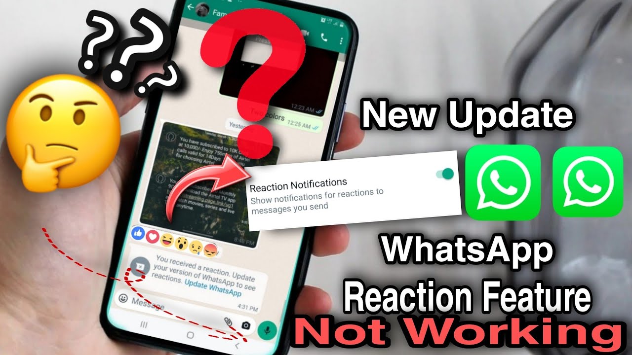 WhatsApp Reaction Feature Not Working |Why New WhatsApp Reaction Update 2022 Not working
