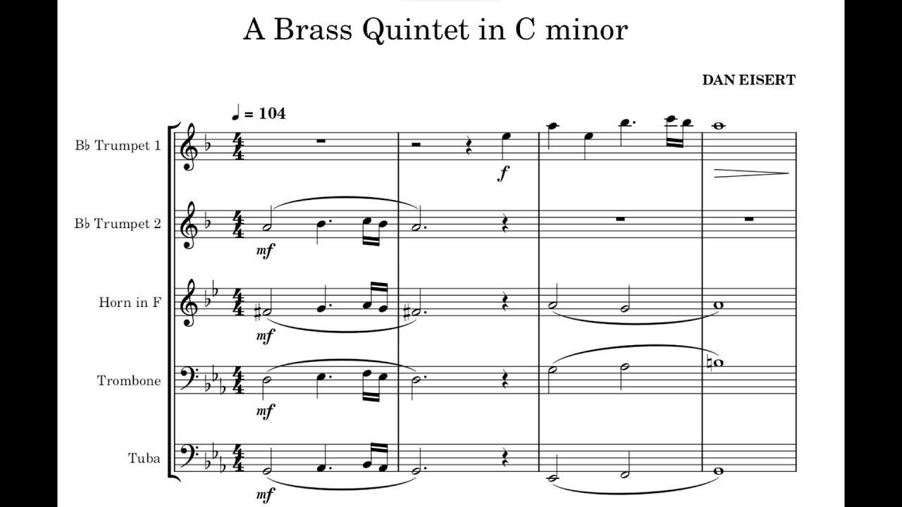 A Brass Quintet in C Minor  | MuseScore 4