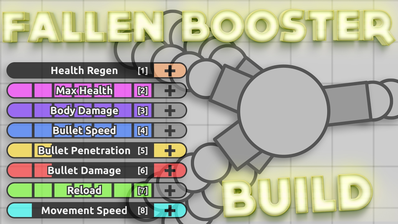 FALLEN BOOSTER'S BUILD CHALLENGE! I AM A FALLEN BOOSTER?! PLUS NEW BOOSTER WR (Diep.io FFA)