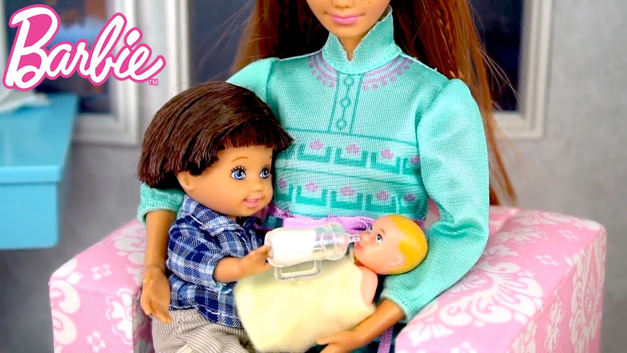 Barbie Baby Doll Story - Toddler Becomes Big Brother!