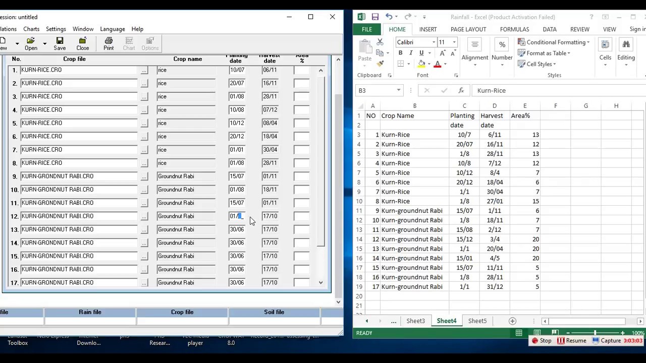 Preparing and Saving Crop Pattern for Dry and Rice Crop: Cropwat 8.0:Part 6