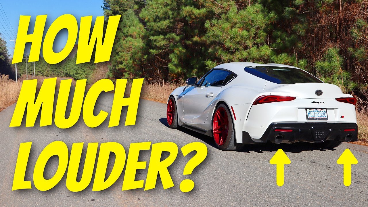 A90 Toyota Supra (2020, 2021): Magnaflow xMod Exhaust vs Stock