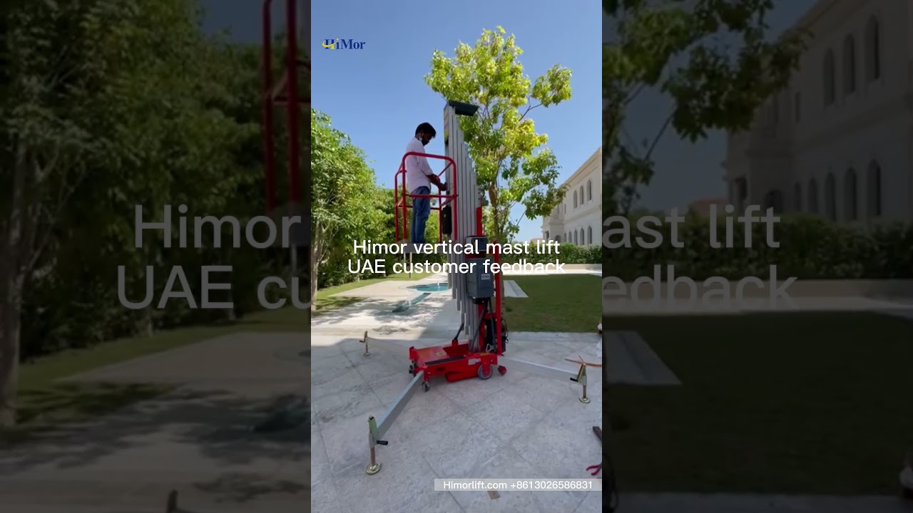 Himor push around vertical mast lift UAE customer feedback