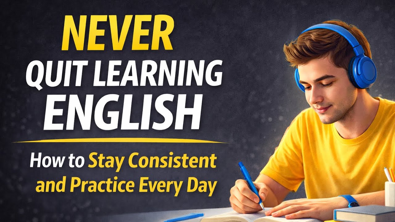 Never Quit Learning English, How to Stay Consistent and Practice Every Day