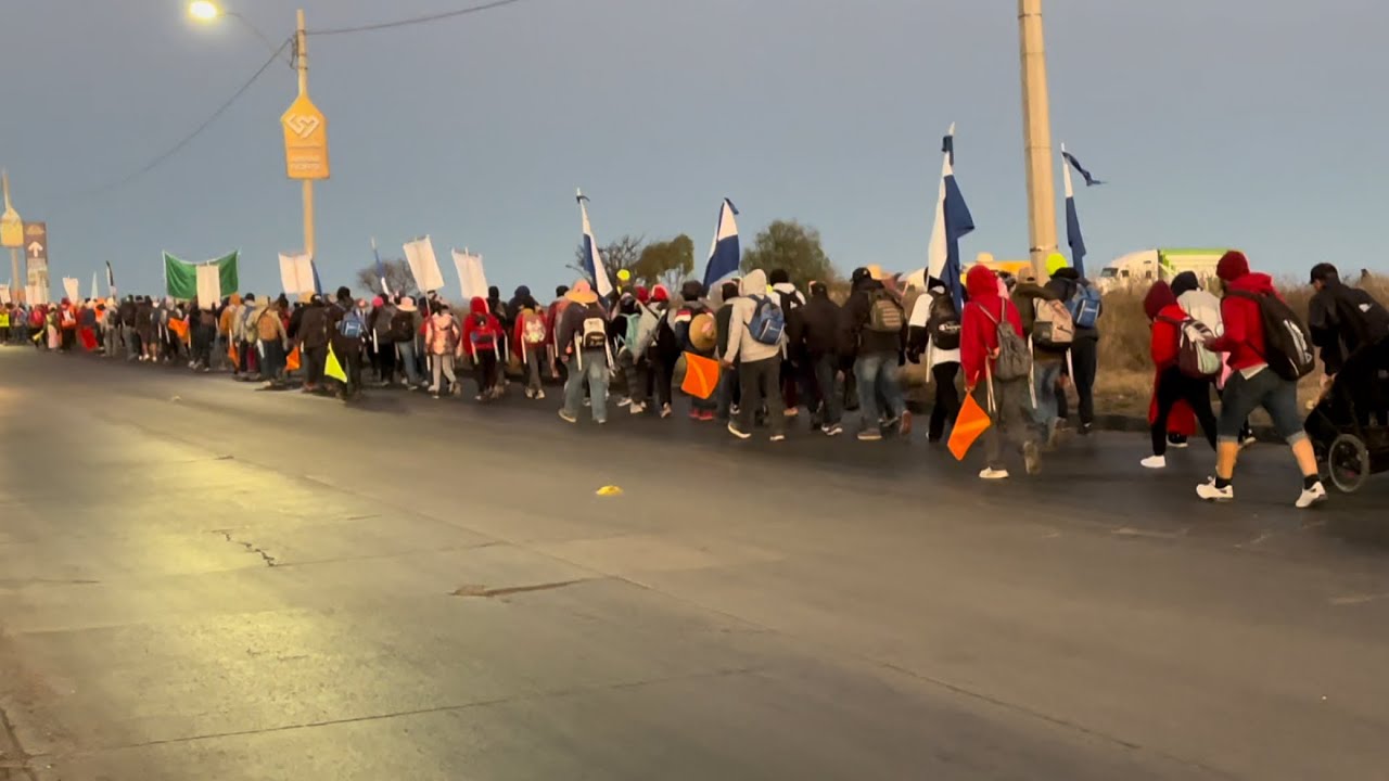 Peregrinación a pie San juana de Los Lagos Jalisco México de Trejo a Silao 2024