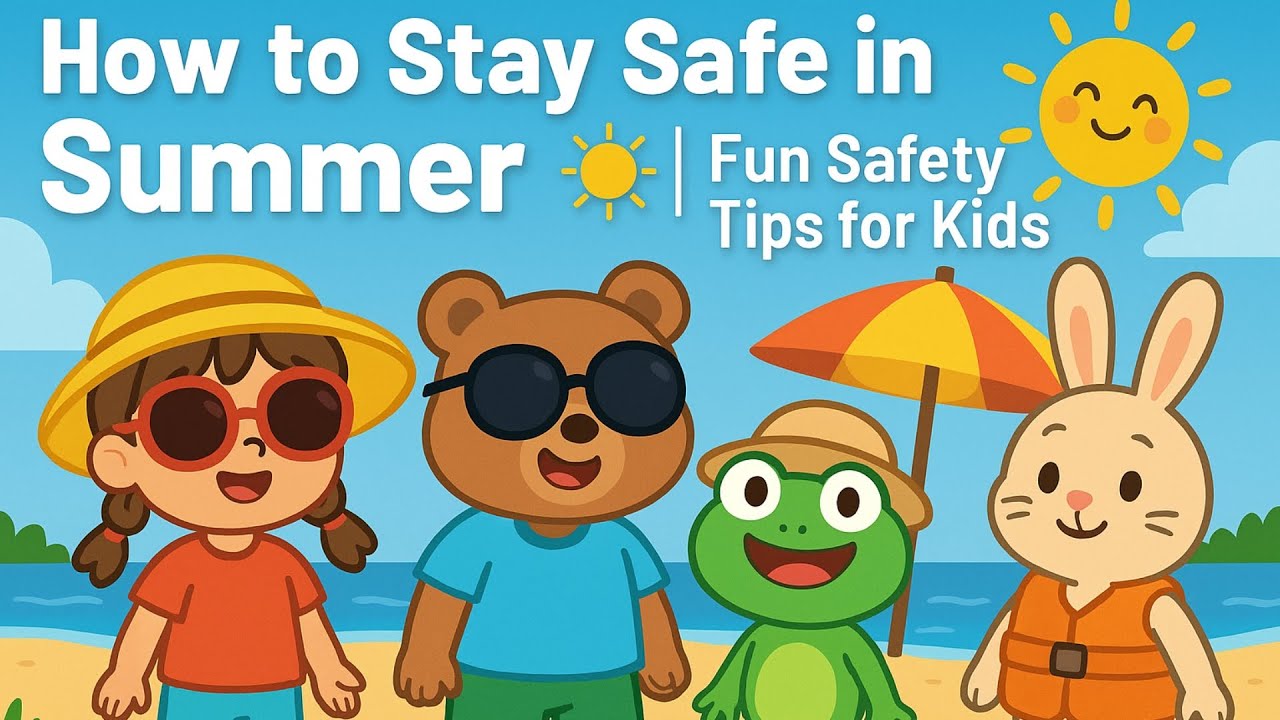 How to Stay Safe in Summer 🌞 | Fun Safety Tips for Kids | Learn with Cartoon Friends