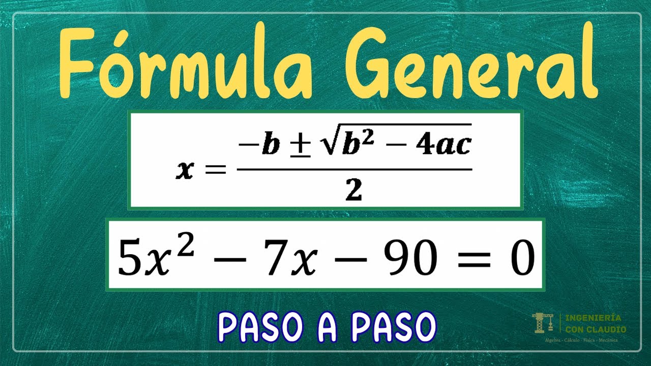 Fórmula General | Ecuación de Segundo Grado Paso a Paso (Baldor E 265 - Pr 6)