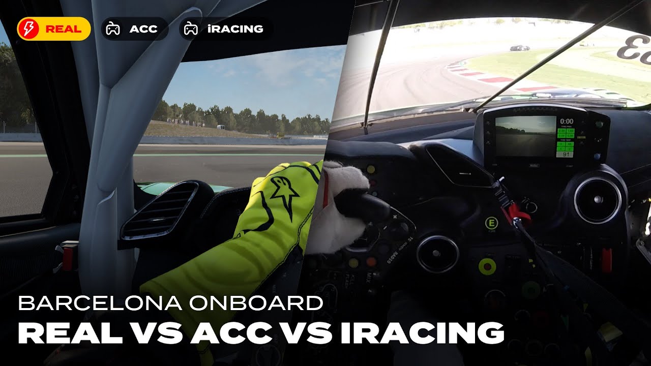 Onboard Barcelona: Real vs ACC vs iRacing