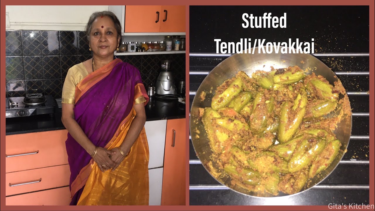 Stuffed Tendli/Kovakkai/IvyGourd  ! tasty Side dish for Rice/Roti!!!  South indian Style!!