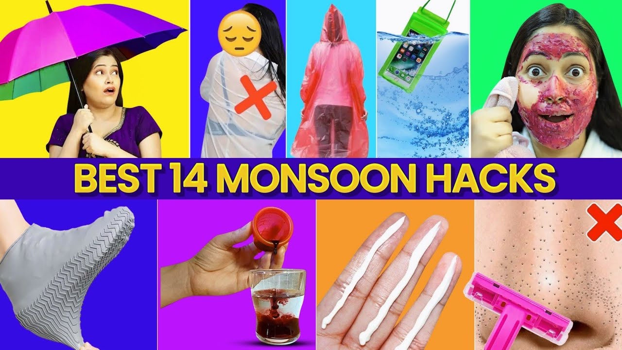 ☔️ 14 Monsoon Beauty Hacks You Must Know 🌧 बारिश मे जाने से पहले ये जरूर देखे नही तो पछताना पडेगा 😱