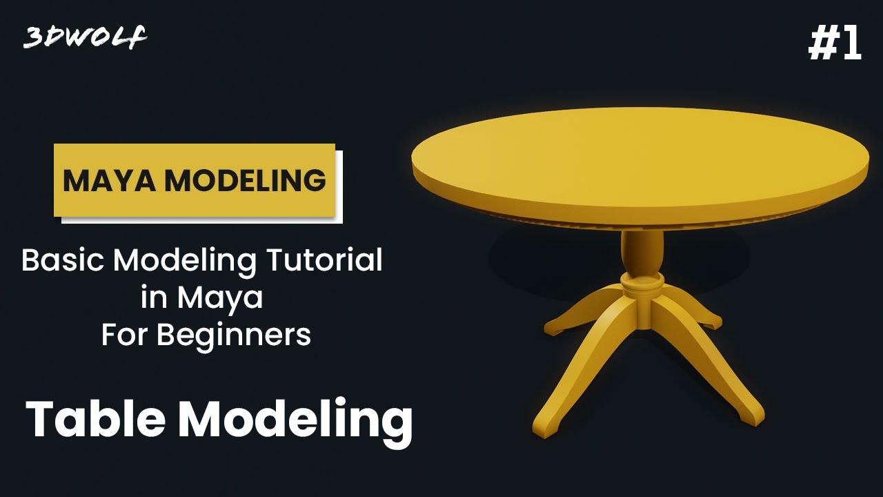 Maya Modeling Tutorial for Beginners | #1 - Table Modeling in Maya 2022