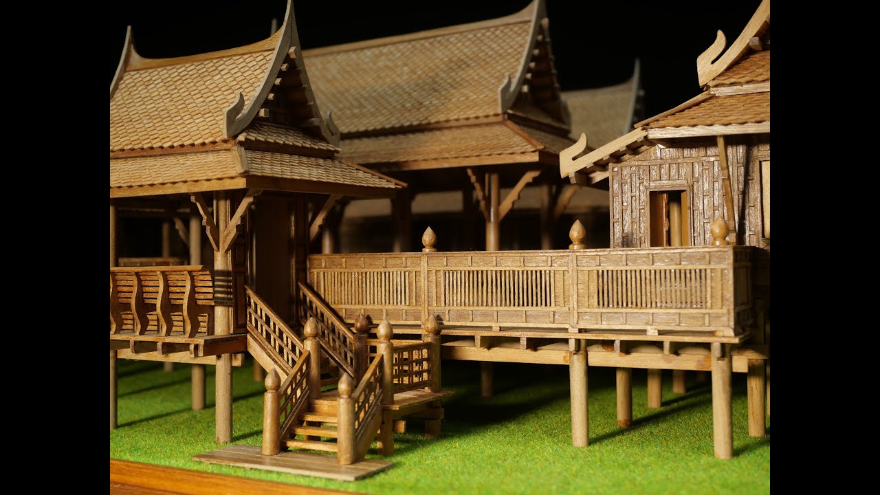 บ้านเรือนไทยจำลอง เรือนไทยภาคกลางหมู่ใหญ่