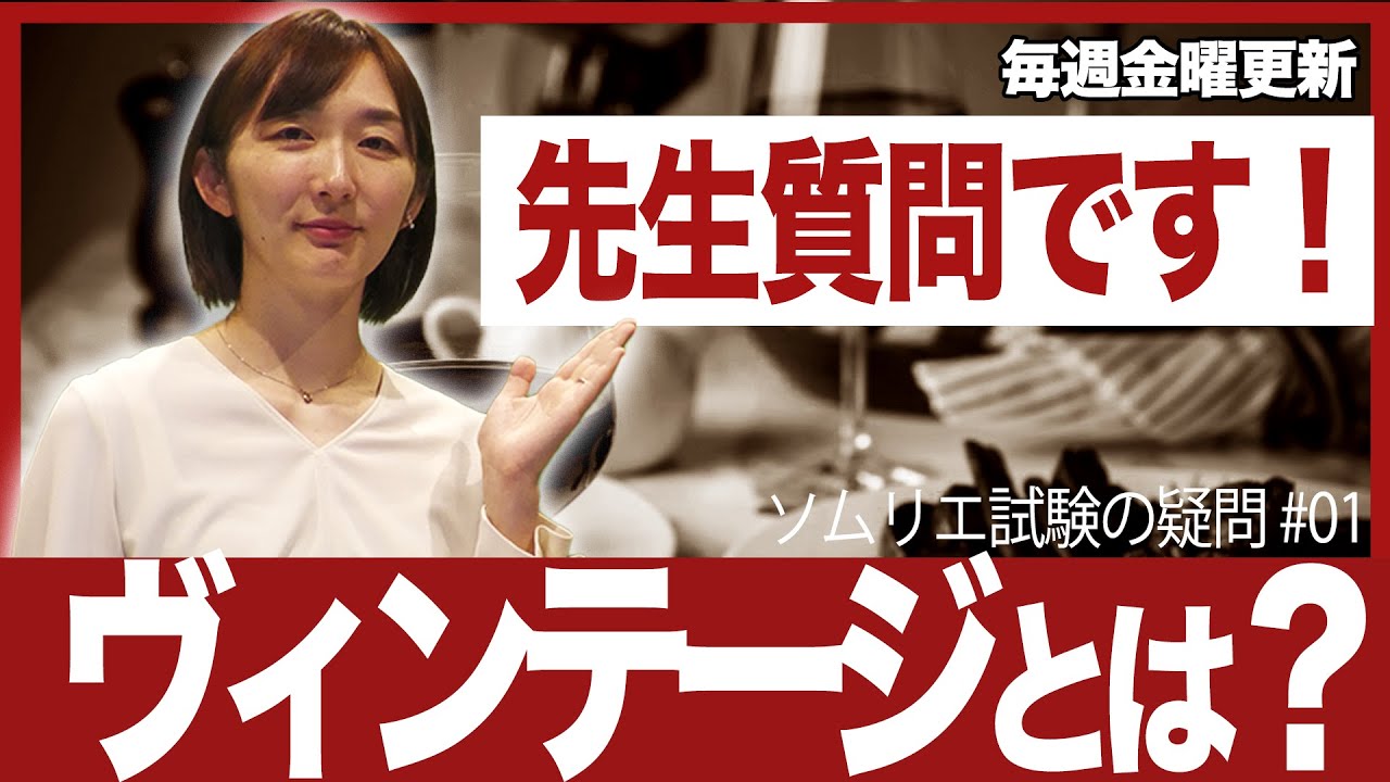 Vol.1「ヴィンテージとは？」【ソムリエ・ワインエキスパート試験の疑問】先生質問です！